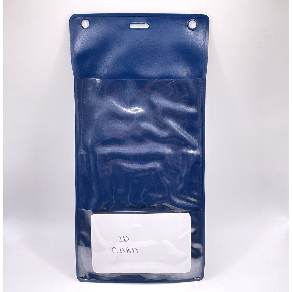 Specialist ID Dual Sided Vinyl ID Badge Holders Blue Clear Lot of 25 NEW